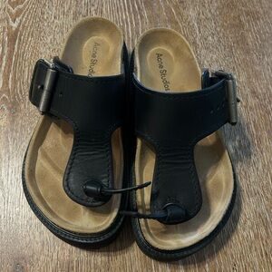 Acne Black Leather Sandals